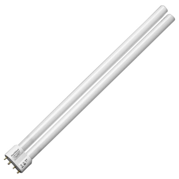 A white PestWest Plasma Quantum 4 pin lamp with two tubes.