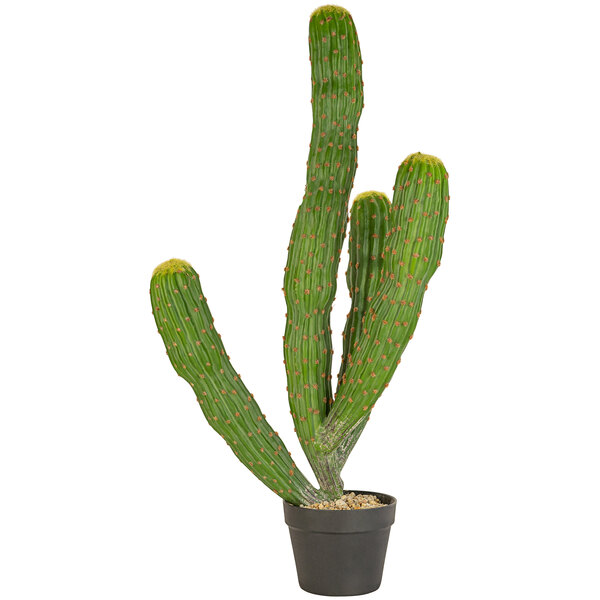 A Kalalou artificial cactus with multiple trunks in a black plastic pot.