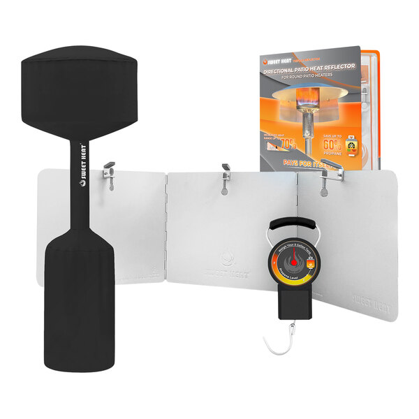 A box with a black and white Sweet Heat Universal Fit Patio Heater Accessory Bundle.