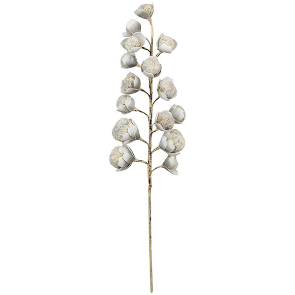 A Kalalou artificial white floral stem with a white flower.