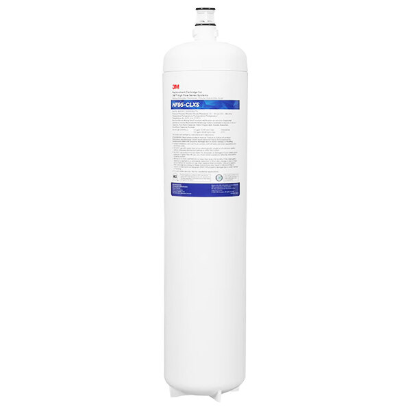 A white 3M water filter cartridge with a blue label.