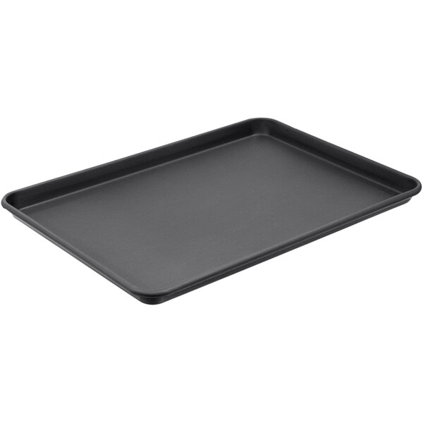 A black rectangular LloydPans bun/sheet tray with a black border.