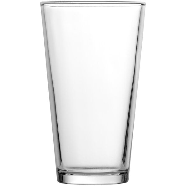 A case of 12 clear Fortessa Barca beverage glasses.