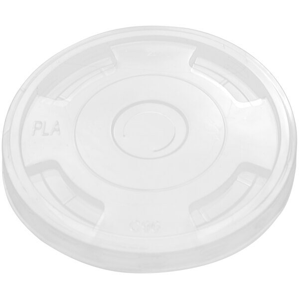 A Stalk Market Planet+ PLA plastic lid with a circle on top.