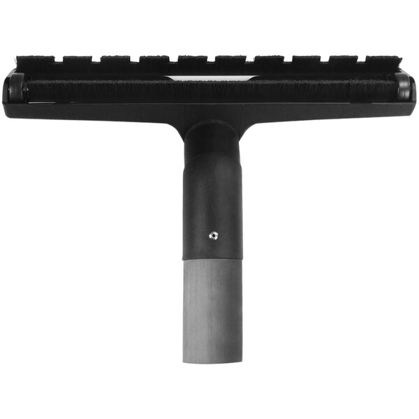 A white handle with a black and silver metal bar on top for a SpaceVac flat surface tool.