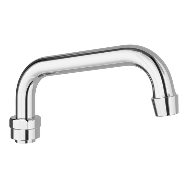 A silver Regency faucet swing spout with a chrome finish.