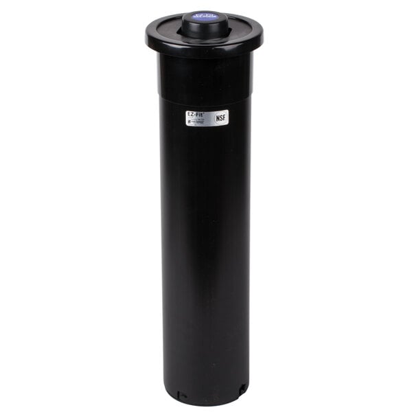 A black cylinder with a round cap.
