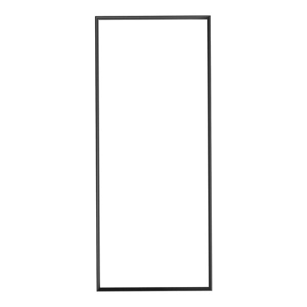A rectangular black door gasket with white background.