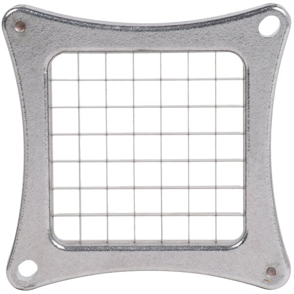 A metal frame with a square grid blade for Nemco Easy Chopper II.