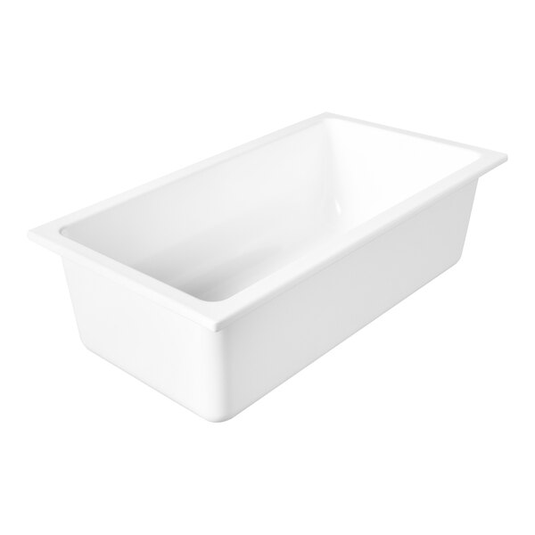 A white rectangular tub.