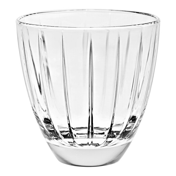 A Vidivi Accademia old fashioned glass with a ribbed rim.