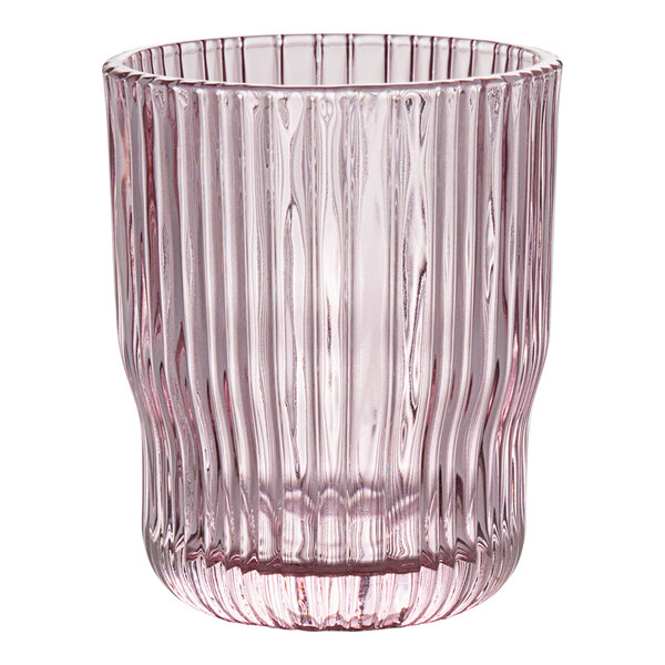 A WMF rose glass tumbler with a thin, wavy design.