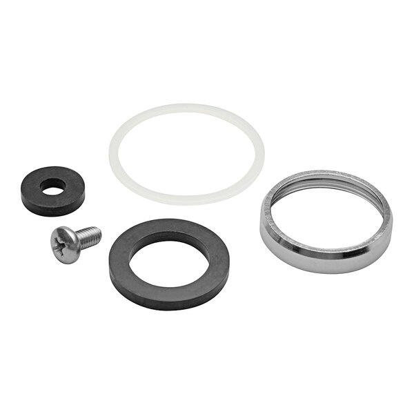 A black round rubber washer and seal kit for Zurn Temp-Gard showers.