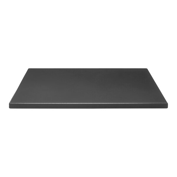 A black rectangular Perfect Tables outdoor table top with a grey hammertone finish.