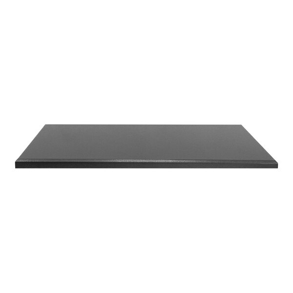 A black rectangular Perfect Tables hammertone silver table top.