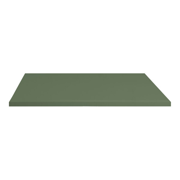 A green rectangular object with a white background.