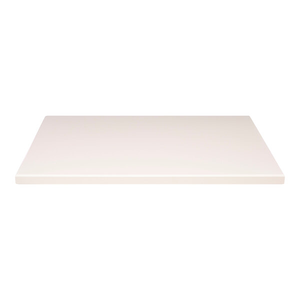 A Perfect Tables 30" x 72" Outdoor Microtexture Polar White table top with a white rectangular surface.