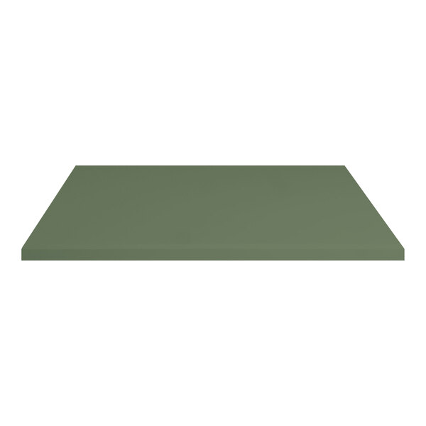 A green rectangular Perfect Tables outdoor table top with a microtexture on a white background.