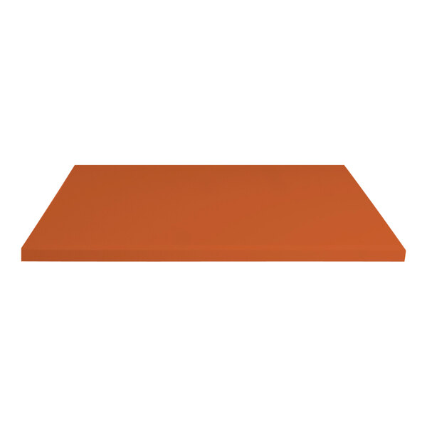 A rectangular orange table top with a microtexture surface.