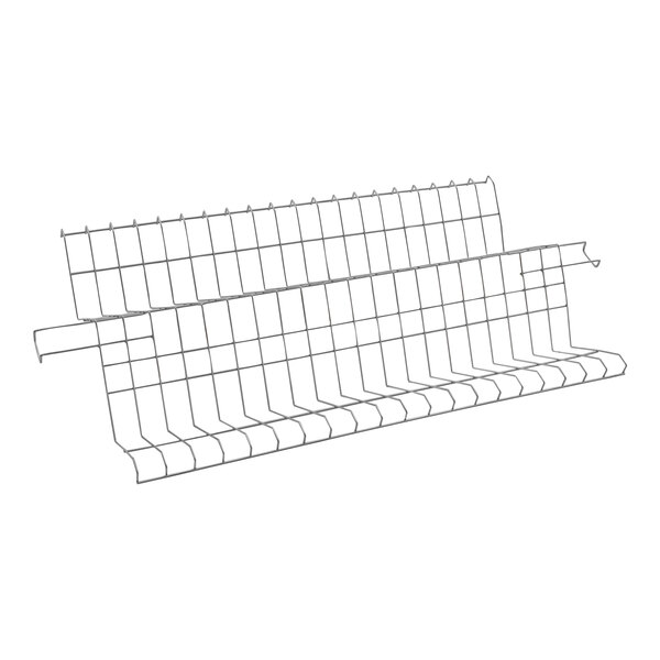 A stainless steel wire rack for MetroMax 4 shelving.