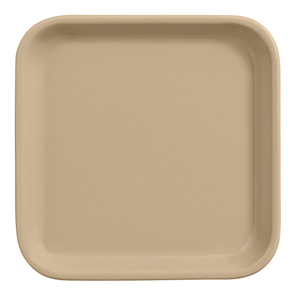 An American Metalcraft Blend Collection square beige melamine plate.