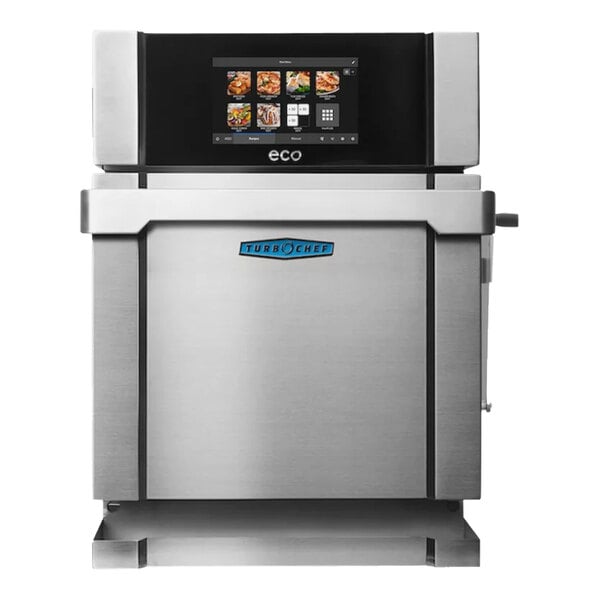 TurboChef Eco El Bandido Stainless Steel Electric Countertop Rapid Cook Ventless Panini Press Oven with Touchscreen Controls - 208 / 240V, 3600W