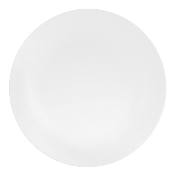 A white Cal-Mil melamine plate.