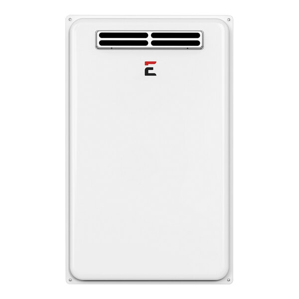 A white rectangular object with a logo reading "Eccotemp" on it.