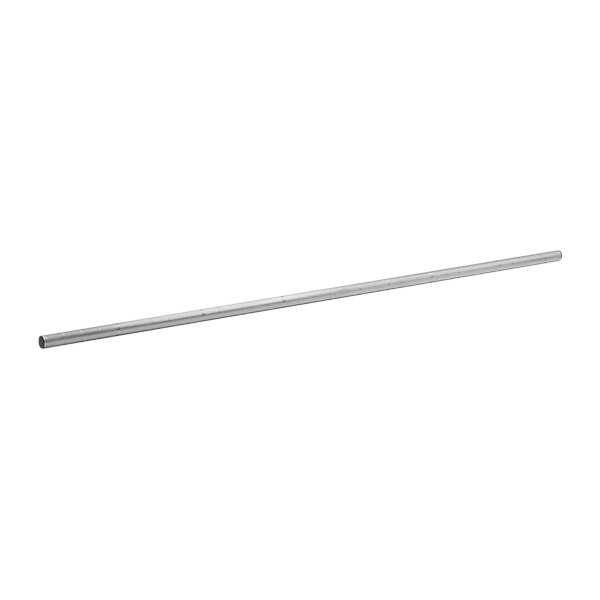 A long metal rod for New Age aluminum shelving on a white background.