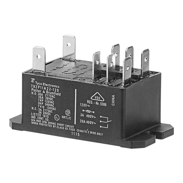 A black All Points compressor relay with metal terminals.