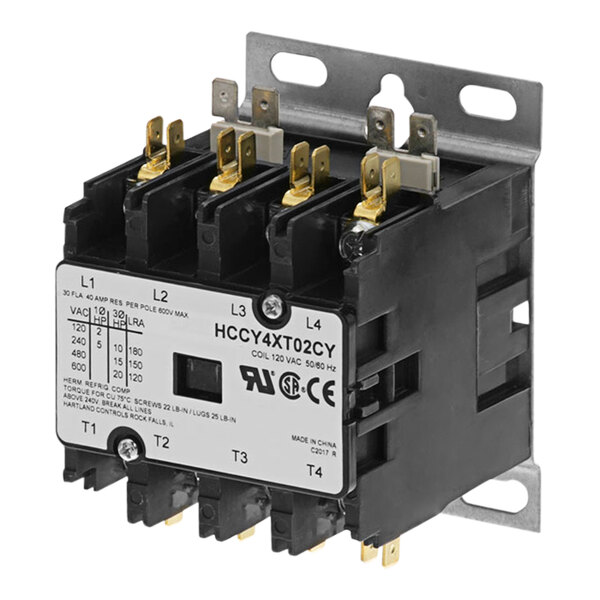 A black and white All Points 4 pole contactor.
