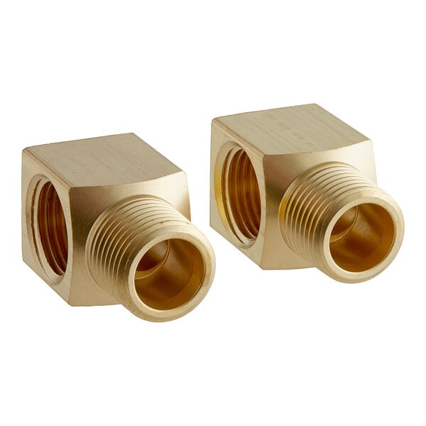 A Regency faucet installation kit with brass elbows and NPT connections.