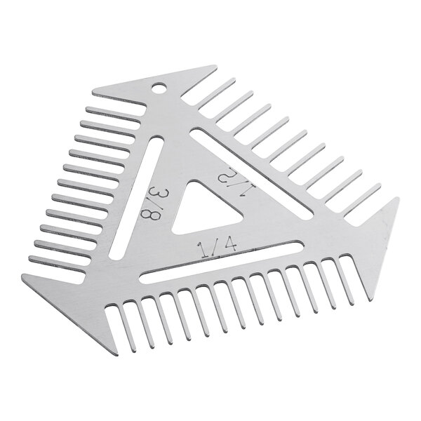 A Garde XL metal comb with triangle-shaped teeth.