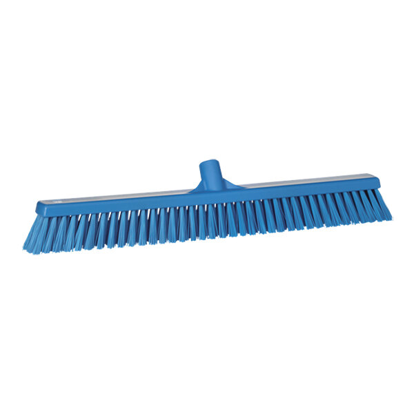 A blue Vikan push broom head.