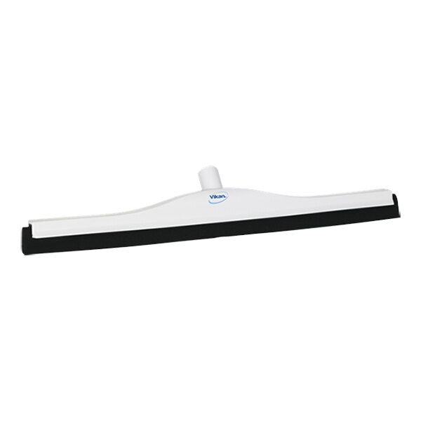 A white and black Vikan double foam floor squeegee with a white plastic frame.