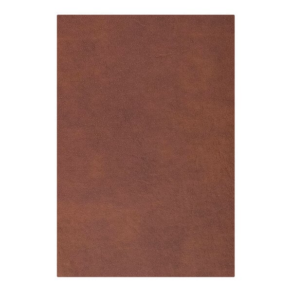 A brown leather H. Risch menu cover.