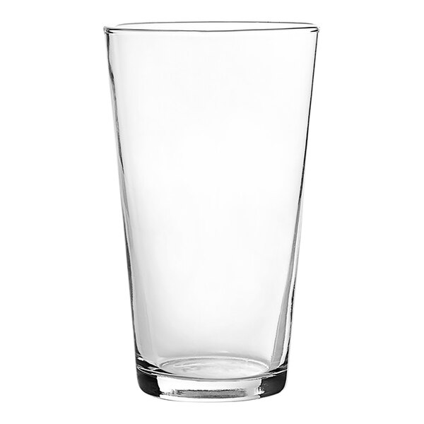A clear Franmara mixing glass.