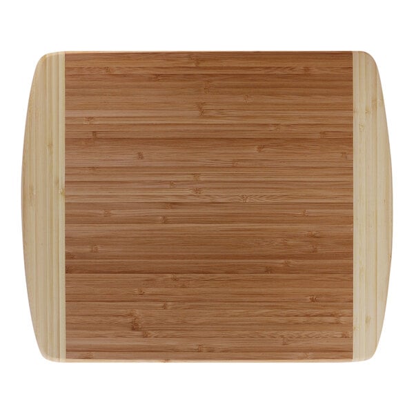 A Franmara bamboo cutting board with a wooden stripe.