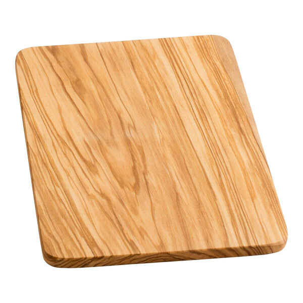 A Franmara rectangular olivewood cheese board on a table.