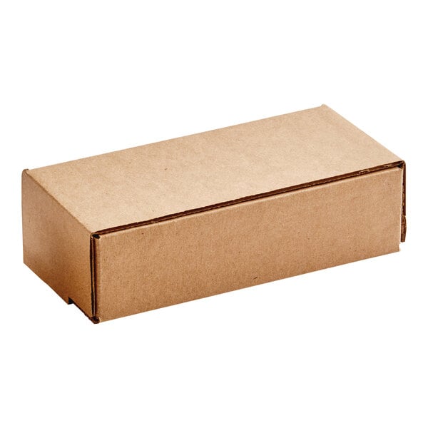A brown rectangular Corrugated Mailer box with a lid.