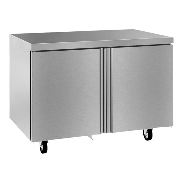 Delfield 4448NP 48 1/8" Flat Top Undercounter Refrigerator with 2 Doors