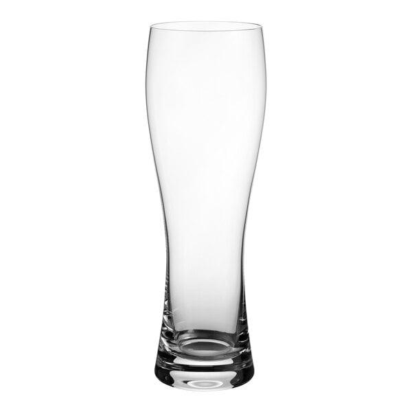 A clear Villeroy & Boch Pilsner glass.