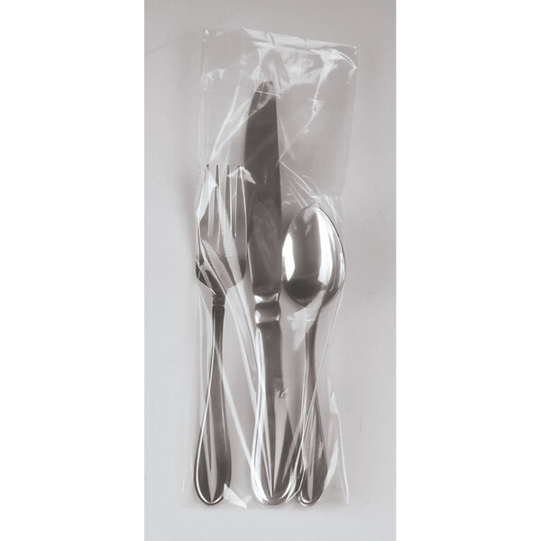 3 1/4" x 10" Disposable Plastic Silverware Bag 2000/Case