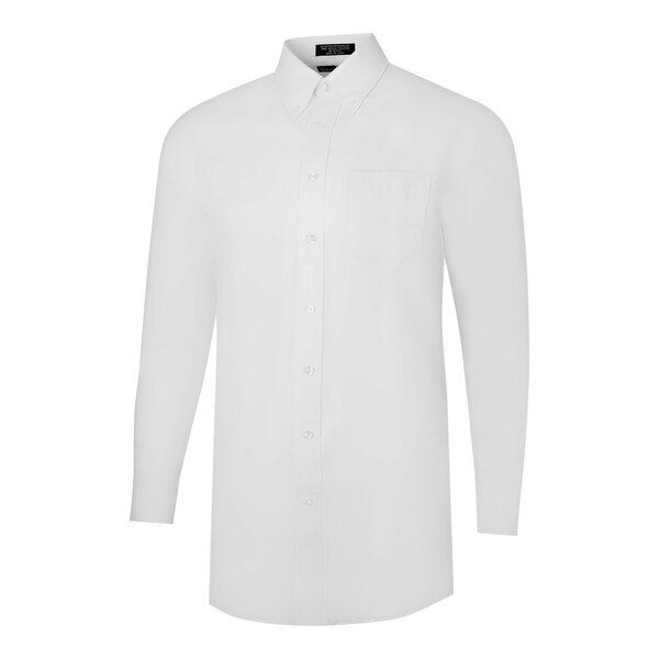 A white Henry Segal long sleeved shirt.