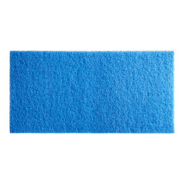 A blue rectangular Lavex floor machine pad.