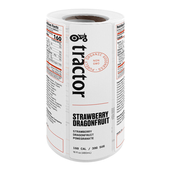 Tractor Strawberry Dragonfruit 16 oz. Bottle Label - 200/Roll