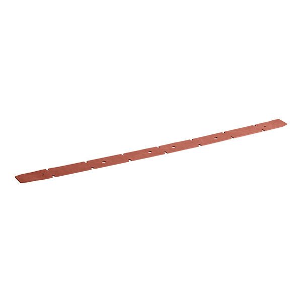 A long thin red plastic strip with a handle.