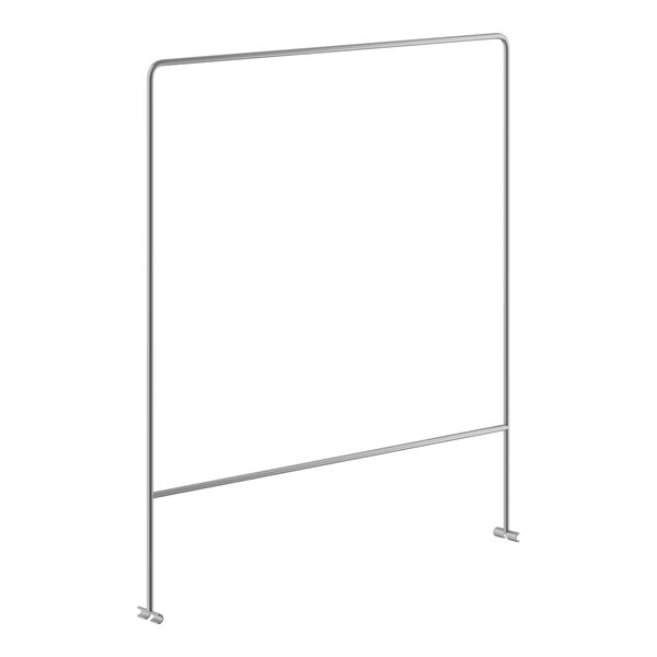 A metal frame for a wire shelf.