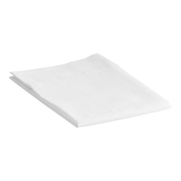 A folded white 1888 Mills Dependability pillowcase on a white background.