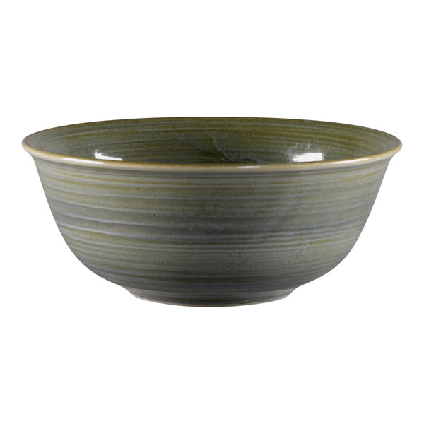 A RAK Porcelain jade bowl with a green stripe.